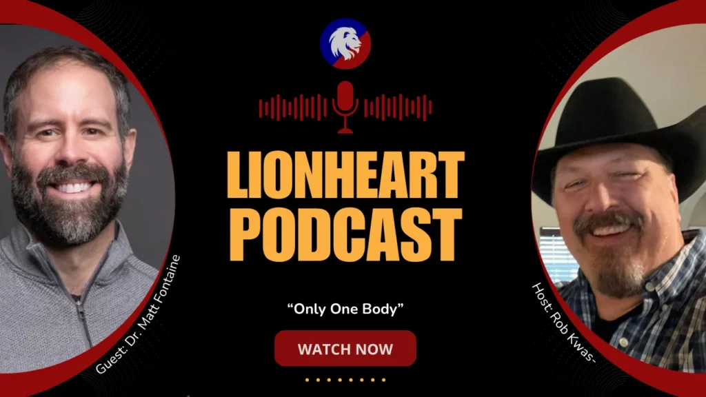 Lionheart episode 002 featuring images of Dr. Matt Fontaine and Robert Kwasnicki